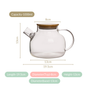 Borosilicate Glass Tea Pitcher With Lid 1000ml