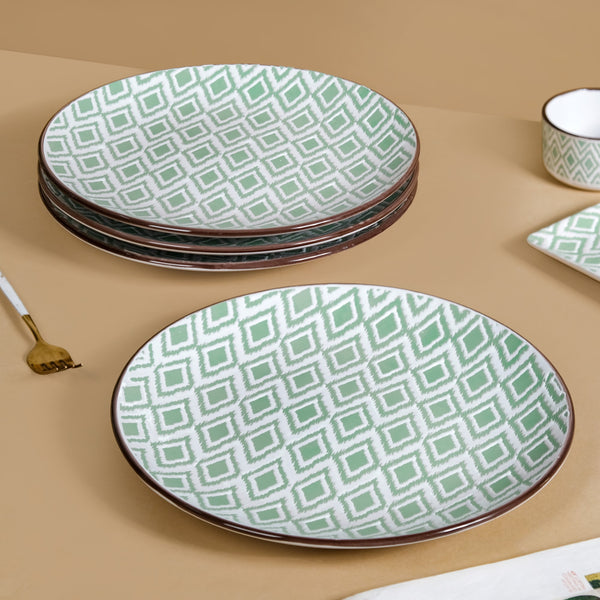 Kaleido Mint Green 16 Piece Dinner Set For 4