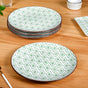 Kaleido Ceramic Dinner Plate Set Of 4 Green 11 Inch