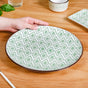 Kaleido Ceramic Dinner Plate Set Of 4 Green 11 Inch