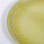 Costola Ceramic Dinner Plate Set Of 6 Green 10 Inch