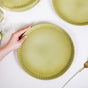 Costola Ceramic Dinner Plate Set Of 6 Green 10 Inch