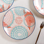 Pastel Dinner Plates Set Of 4 10Inch - Dinner plates, ceramic dinner plates, dinner plate set, round plates, floral plates