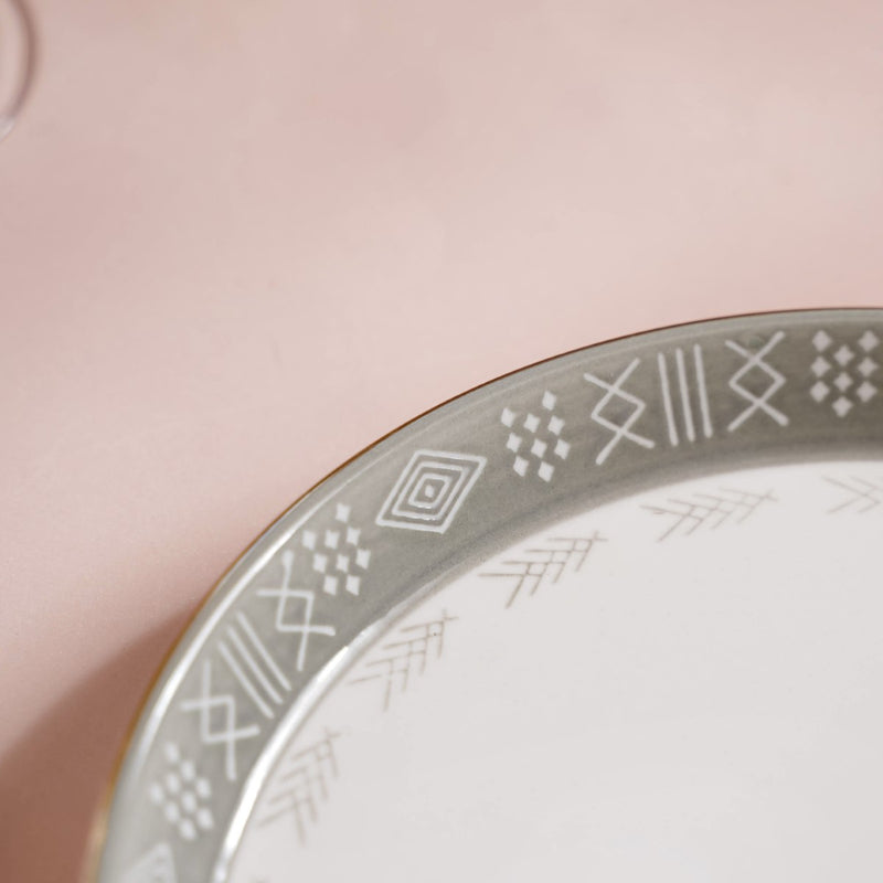 Set Of 4 Azo Grey Dinner Plates 10 Inch - Dinner plates, ceramic plates, ceramic dinner plates, dinner plate set