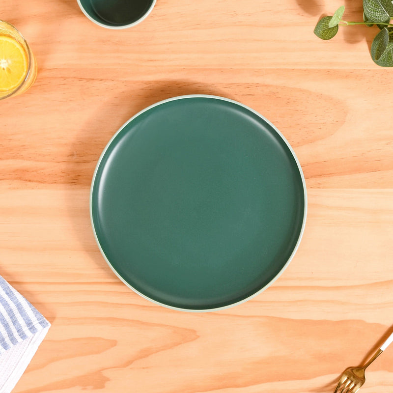 Zoella Green Ceramic Dinner Plates Set Of 4 10 Inch - Dinner plates, ceramic plates, ceramic dinner plates, dinner plate set