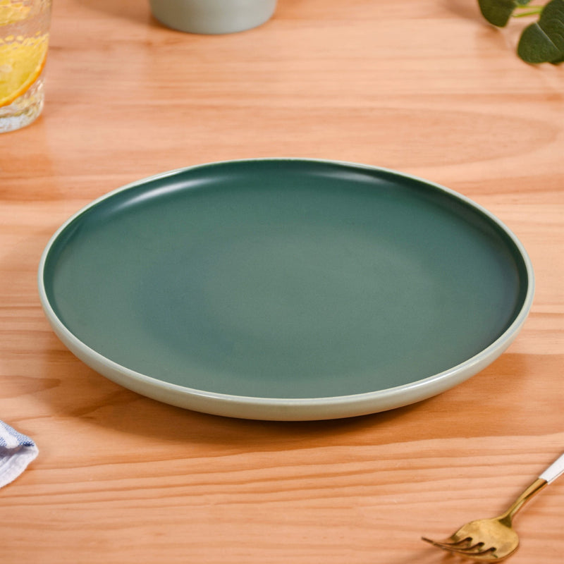 Zoella Green Ceramic Dinner Plates Set Of 4 10 Inch - Dinner plates, ceramic plates, ceramic dinner plates, dinner plate set