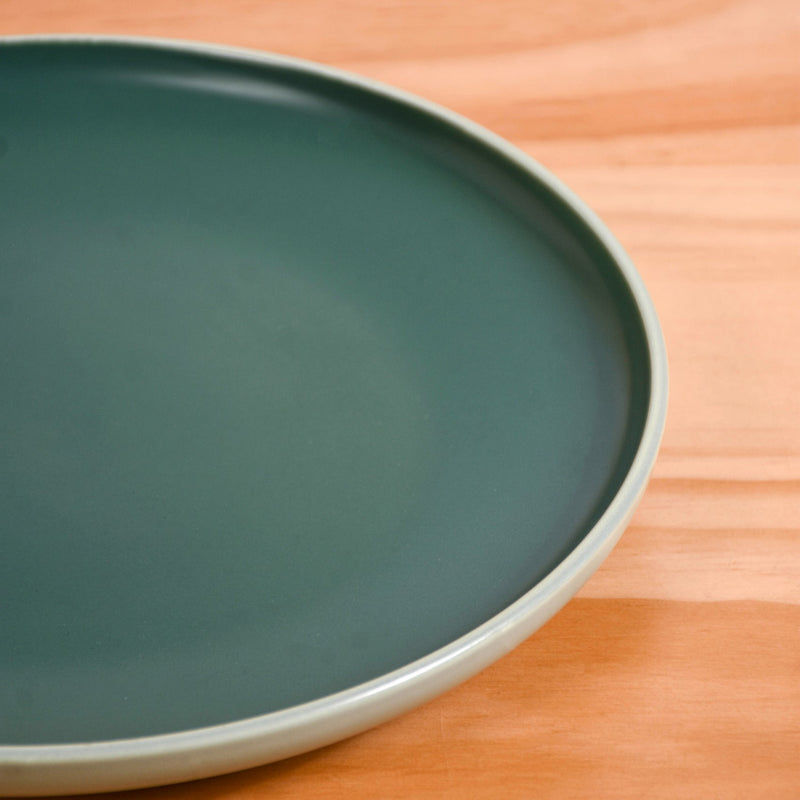 Zoella Green Ceramic Dinner Plates Set Of 4 10 Inch - Dinner plates, ceramic plates, ceramic dinner plates, dinner plate set