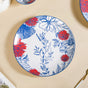 Set Of 4 Floral Ceramic Dinner Plates 10 Inch - Dinner plates, ceramic dinner plates, round plates, dinner plate set