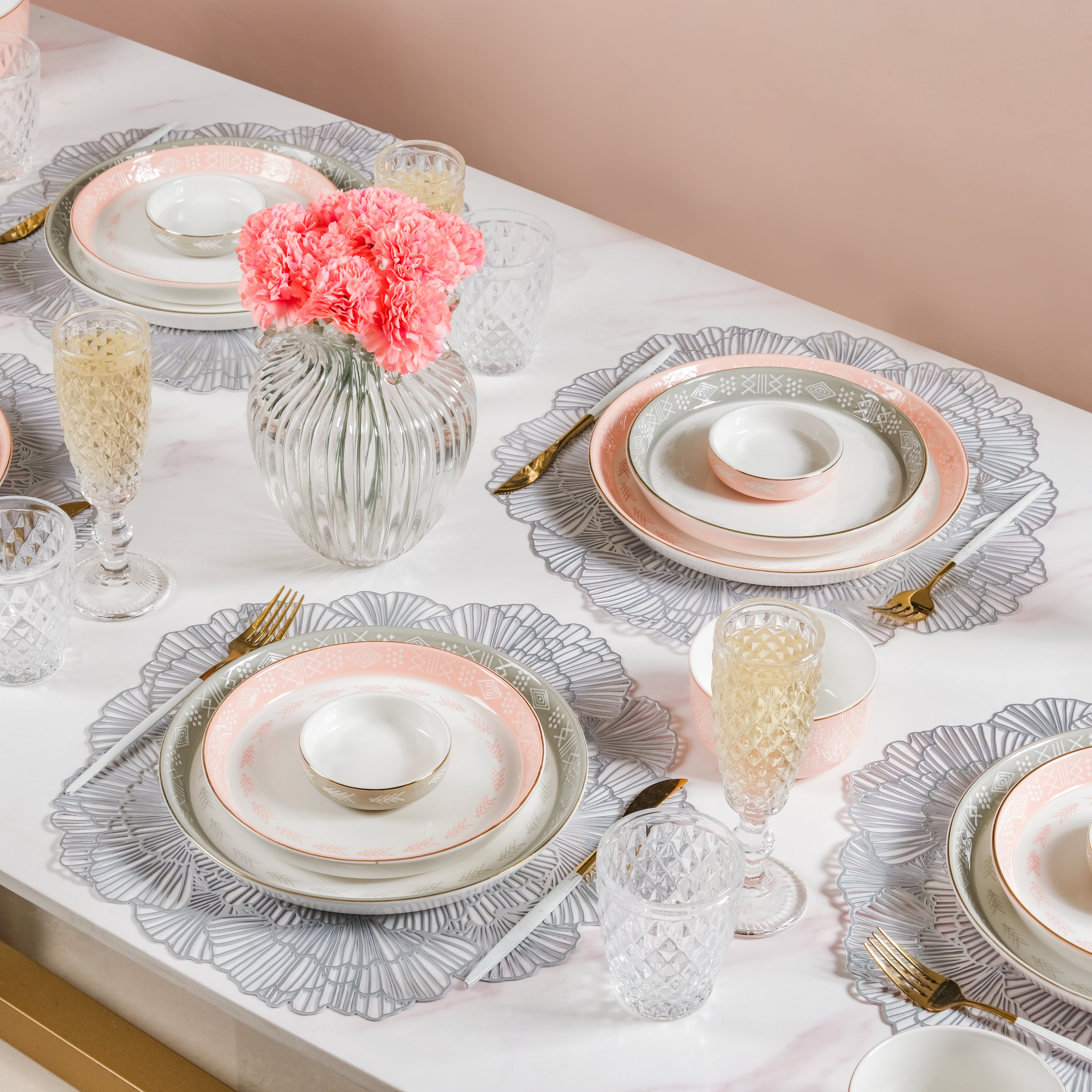 Grey and white clearance dinnerware