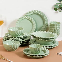 Swirl 22 Piece Dinner Set For 6 Mint Green