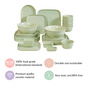 Green Serenity Textured 27-Piece Dinner Set For 6