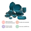 Luxe Moroccan 28-Piece Ceramic Dinnerware For 6 Dark Green