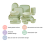 Green Serenity Textured 27-Piece Dinner Set For 6