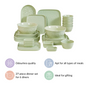 Green Serenity Textured 27-Piece Dinner Set For 6