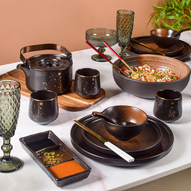 Savanna Stoneware 34 Piece Dinner Set For 6