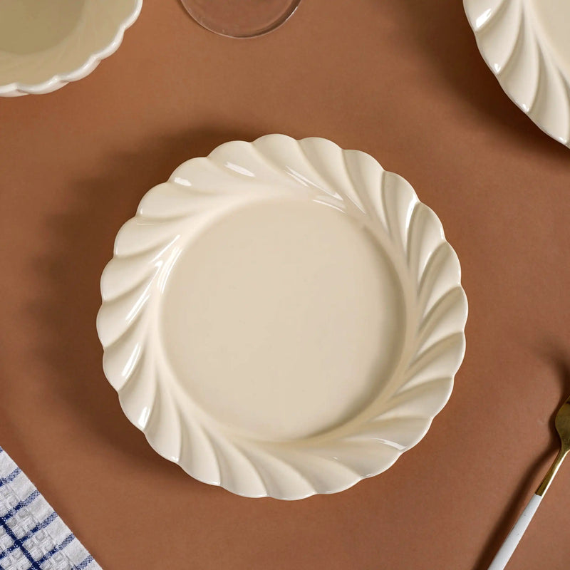 Swirl 22 Piece Dinner Set For 6 Off-White