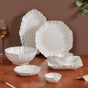 White Moroccan Art 28-Piece Dinner Set For 6