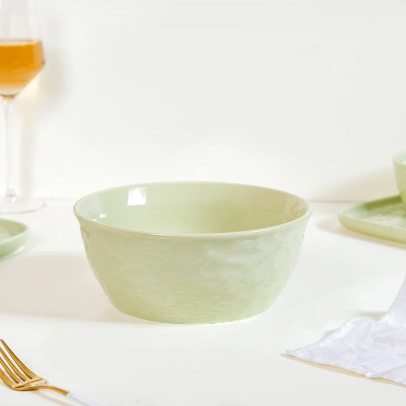 Green Serenity Textured 27-Piece Dinner Set For 6