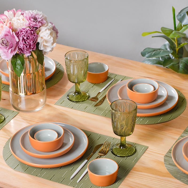 Zoella Grey 33 Piece Dinnerware For 6