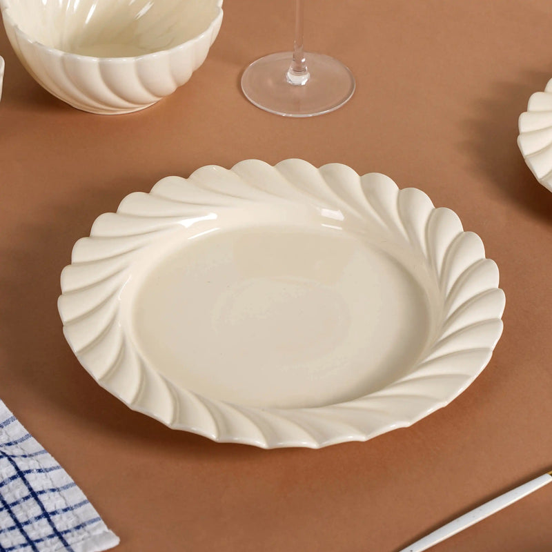 Swirl 22 Piece Dinner Set For 6 Off-White