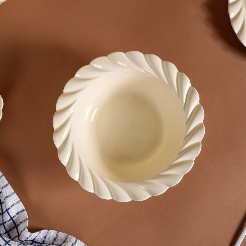 Swirl 22 Piece Dinner Set For 6 Off-White