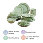 Swirl 22 Piece Dinner Set For 6 Mint Green