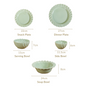 Swirl 22 Piece Dinner Set For 6 Mint Green