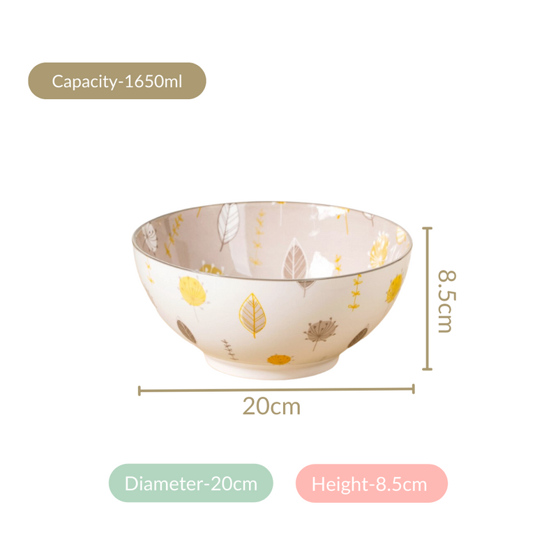 Set Of 2 Dandelion Serving Bowls 1650ml - Serving bowls, ceramic serving bowls, serving bowls set, snack serving bowls, large bowls ceramic bowls