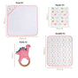 Dino Baby Hamper With Swaddle Towel Napkin Rattle Set Of 6