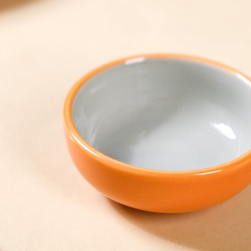 Zoella Orange Dip Dishes Set Of 4 100ml - Dip bowls, mini bowls, ceramic dip bowls, dip bowls set