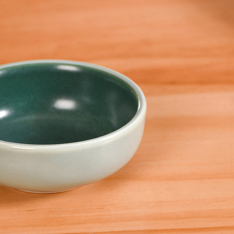 Set Of 4 Green Zoella Dip Dishes 100ml - Dip bowls, mini bowls, ceramic dip bowls, mini bowls, sauce bowls, condiment bowls