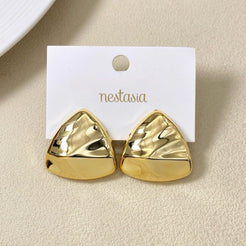 Distressed Metal Gold Studs