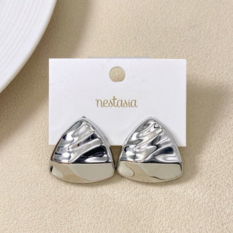 Distressed Metal Silver Studs