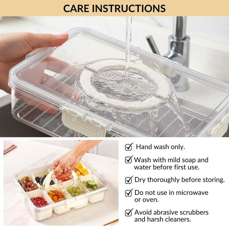 Airtight Fridge Storage Box With 8 Compartments