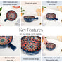 Divine Blue Mandala Dish Bowl With Handle 600ml