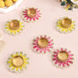 Blossom Tea Light Holder With Pearl Embellishment Set Of 6