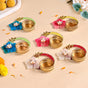 Set Of 6 Floral Ring Tea Light Holders