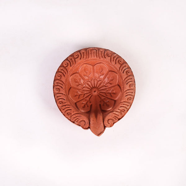 Set Of 48 Sustainable Engraved Terracotta Diyas