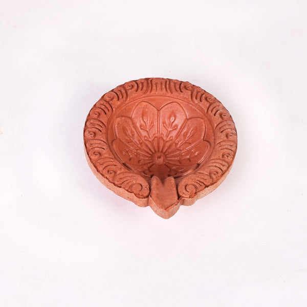 Set Of 48 Sustainable Engraved Terracotta Diyas