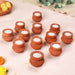 Terracotta Matki Engraved Diyas With Wax Set Of 24