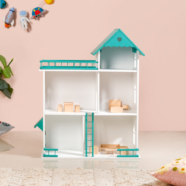 Three Storey Dollhouse With Furniture