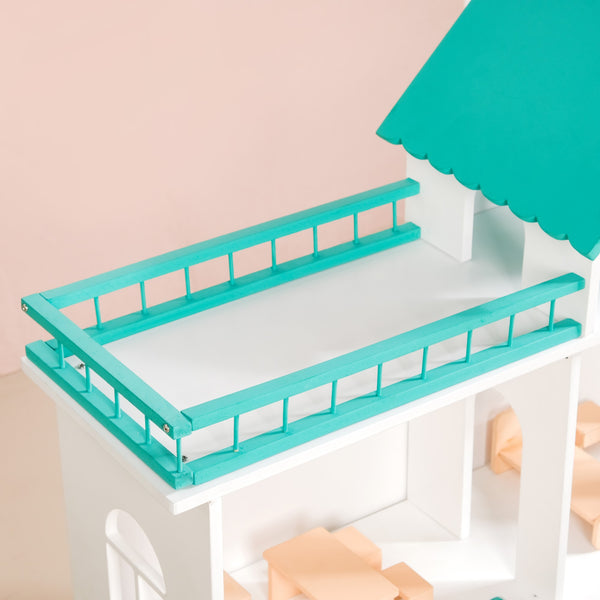 Three Storey Dollhouse With Furniture