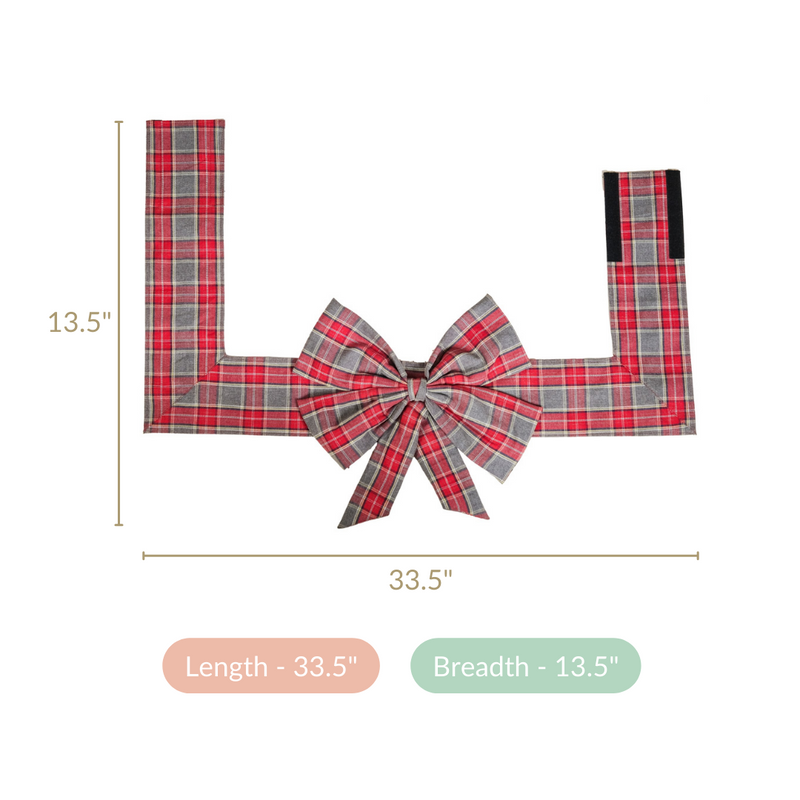 Gift Bow Festive Door Decor - Gift Bow Door Decor, Festive Door Decoration, Holiday Gift Bow Decor, Festive Bow Ornament