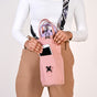 Chic Pink Drawstring Bottle Holder