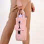 Chic Pink Drawstring Bottle Holder