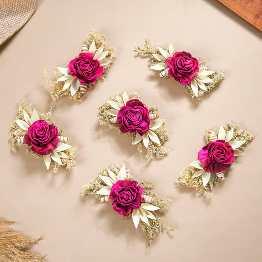 Magenta Riddim Dried Flower Set Of 6