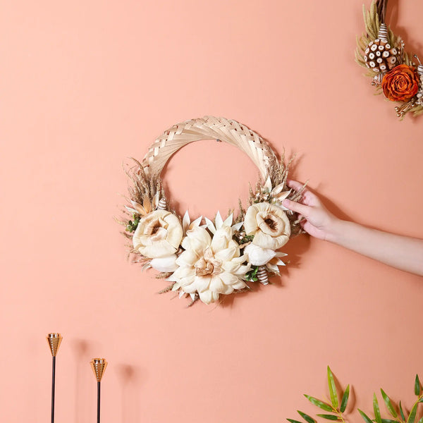 Eco-Friendly Wreath With Dried Flowers