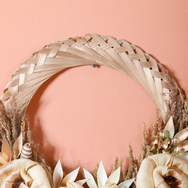 Eco-Friendly Wreath With Dried Flowers