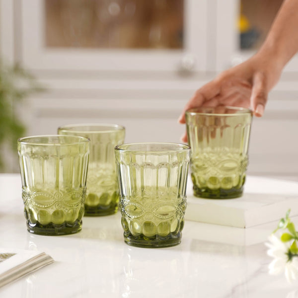 Green Water Cup Set of 4 Online - Premium Tumbler | Nestasia