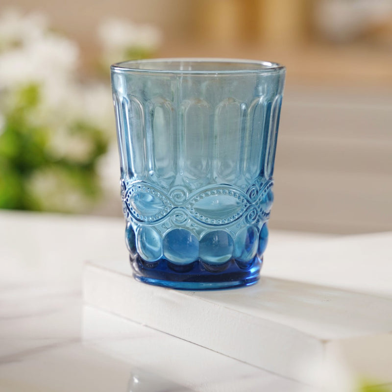 Aqua Blue Juice Glass Set of 4
